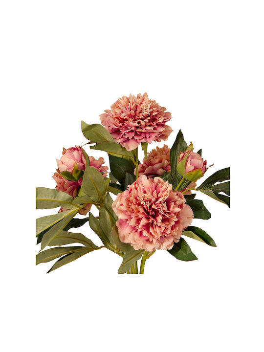 Zaros Bouquet of Artificial Flowers Peony Red 54cm 1pcs