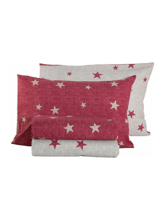 Nef-Nef Homeware Sheet Sets Single 160x260cm. Astria Red 3pcs