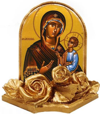 PANAGIA GORGOPEPIKOS - (Set of 30 pieces) Gold plated ceramic baptismal bonbonniere