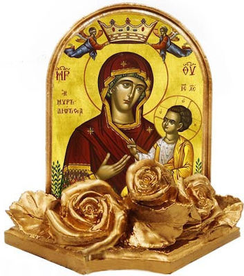 MOTHER OF GOD - (Set of 30 pieces) Gold plated Ceramic Baptismal Bonbonniere