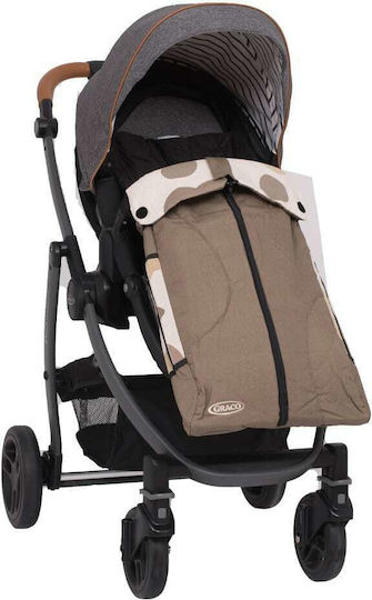 Graco Brown Circles Stroller Footmuff with Fleece Lining