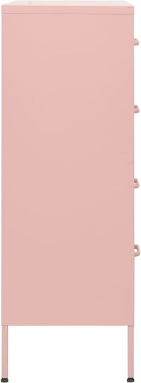 Metallische Büro-Schublade Rosa 80x35x101,5cm