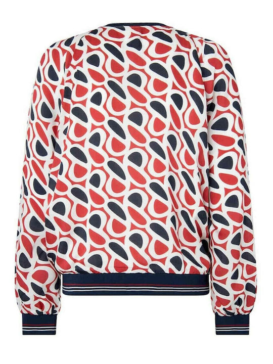 Louisa Κοντό Γυναικείο Bomber Jacket Κόκκινο