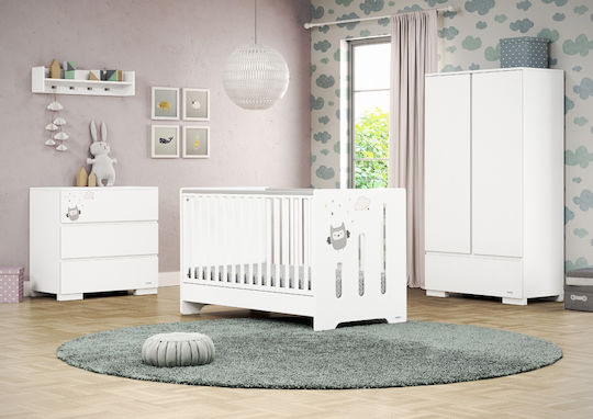 Ziggy Baby Wickelkommode mit 3 Schubladen Weiß 94x51x91cm