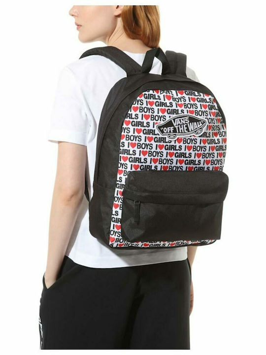 Vans Hearst Realm Backbag School Bag Backpack Junior High-High School Black 22Liters