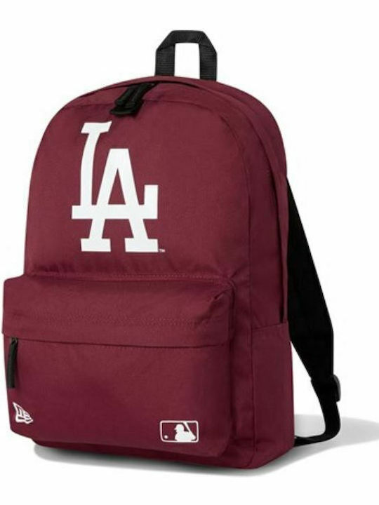 New Era Stadium School Bag Backpack Junior High-High School Red with Water Bottle Holder 17Liters