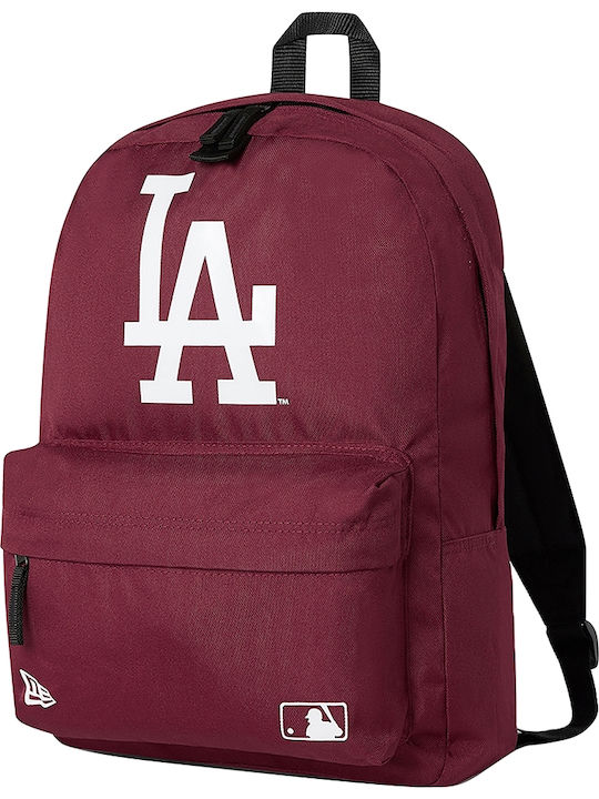 New Era Stadium School Bag Backpack Junior High-High School Red with Water Bottle Holder 17Liters