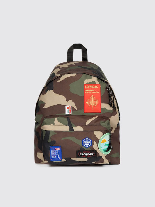 Eastpak Padded Pak'r Patched Camo School Bag Backpack Junior High-High School Multicolour 24Liters