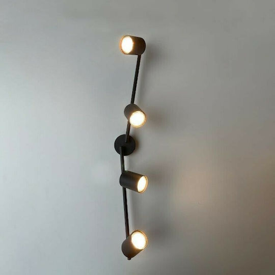 Fischer Honsel Vano Spot with 4 Lights and with Socket GU10 in Black Color