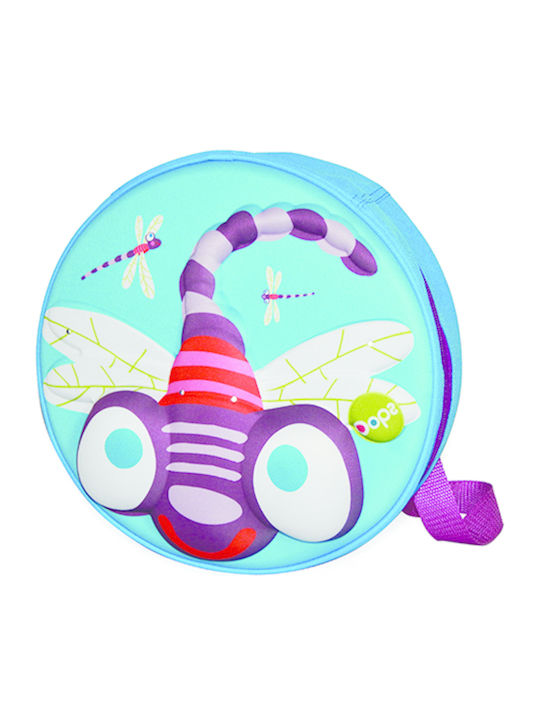 Oops My Starry Dragonfly School Backpack Kindergarten Light Blue 26.5 x 26.5 x 26.5cm