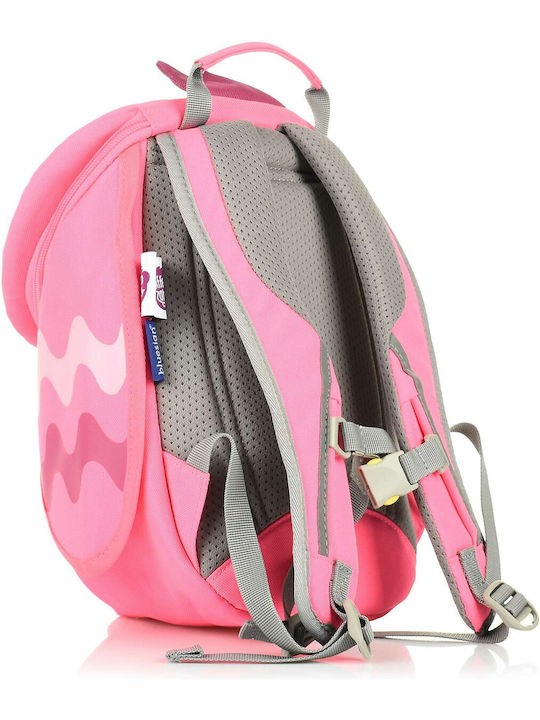Affenzahn Neon Flamingo Σχολική Τσάντα Πλάτης Νηπιαγωγείου Ροζ με Θήκη για Παγούρι