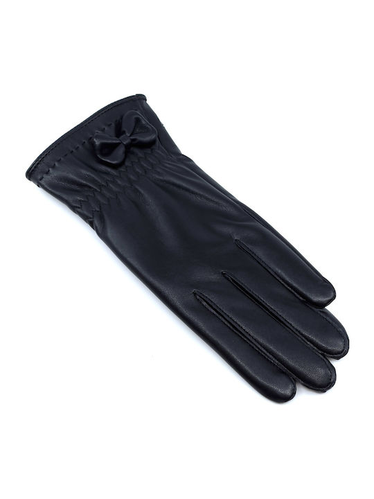 Women's Leather Touch Gloves Black