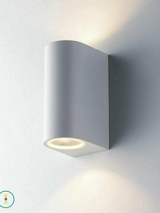Fan Europe Wandmontiertes Außen-Spotlight GU10 IP54 Doppelstrahl 15.1x9.3x6.7εκ.
