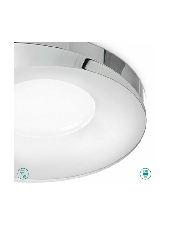 Gea Luce Janus Rund Metallisch Einbau Spot mit Fassung GU10 Silber 9.6x9.6cm. 1Stück