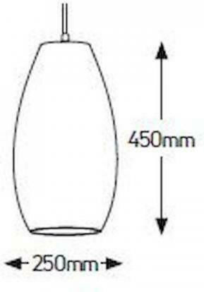Geyer Paper Висящо осветително тяло Кафяв 25x45см.