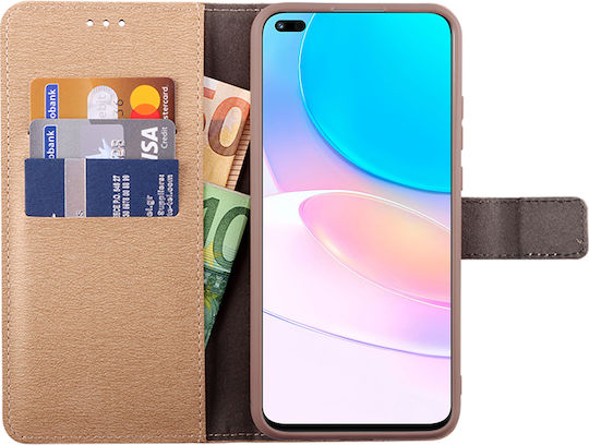 Volte-Tel Allure Magnet Wallet Piele artificială Maro (Huawei Nova 8i)