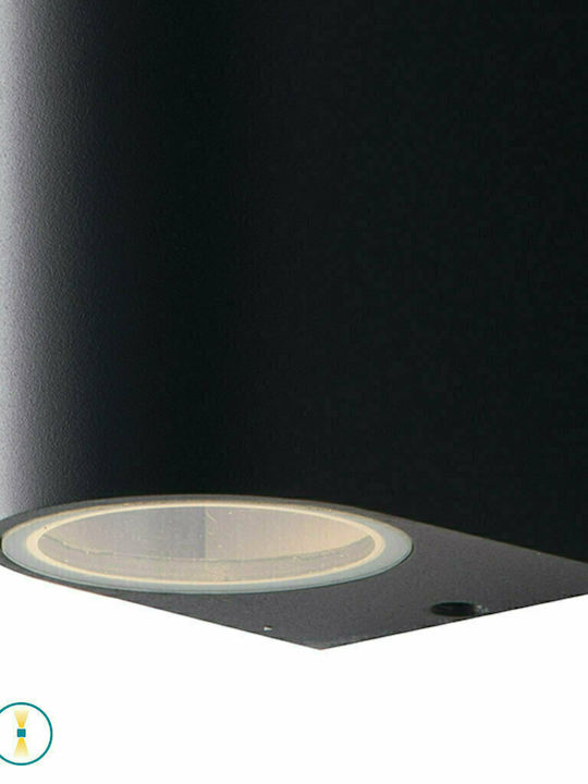 Fan Europe Wandmontiertes Außen-Spotlight GU10 IP54 Doppelstrahl 15.1x9.3x6.7εκ.
