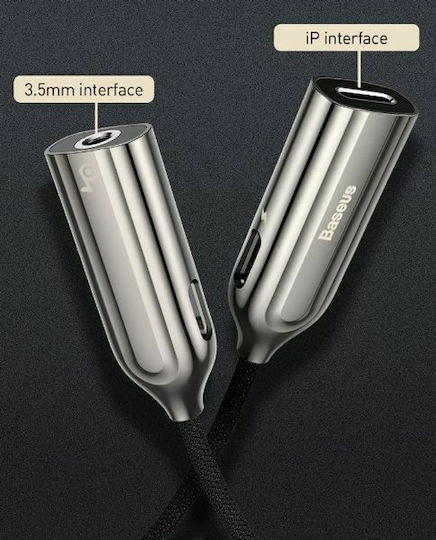 Baseus L55 Μετατροπέας Lightning male σε Lightning 2x female Γκρι