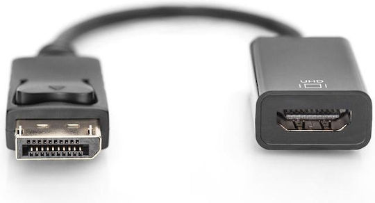 Digitus Конвертор DisplayPort мъжки към HDMI женски Черен 1бр AK-340415-002-S