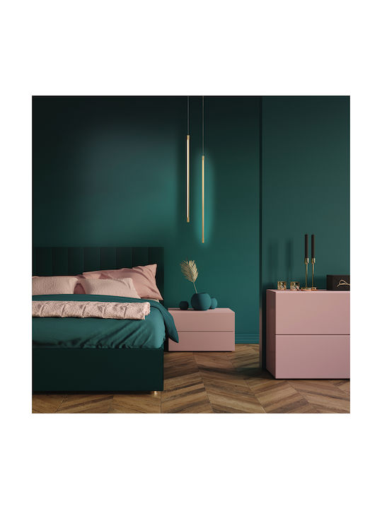 Zambelis Lights Ρυθμιζόμενο Κρεμαστό Φωτιστικό Χρυσό LED Ράγα 5.5x80εκ.
