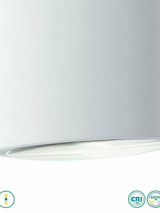 Fan Europe Wandmontierte Außen-Deckenleuchte LED IP44 4W mit Natürliches Weiß Licht Doppelstrahl 12.9x10x8.5εκ.