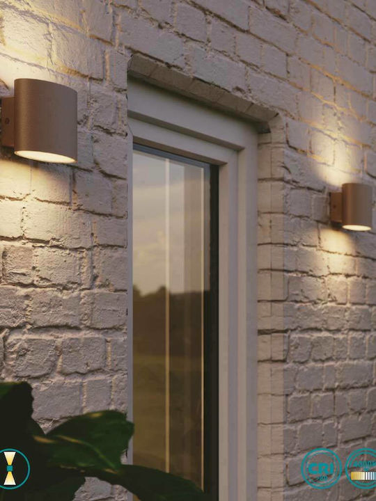 Fan Europe Wandmontierte Außen-Deckenleuchte LED IP44 4W mit Natürliches Weiß Licht Doppelstrahl 12.9x10x8.5εκ.