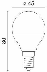 Spot Light Λάμπα LED 7W για Ντουί E14 και Σχήμα G45 Θερμό Λευκό 550lm