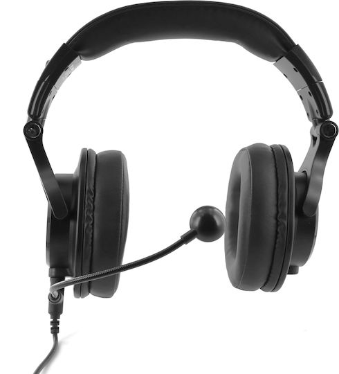 Plugger DJH40M Надушници Мултимедийни слушалки с микрофон и връзка 3,5 мм жак в Черен цвят