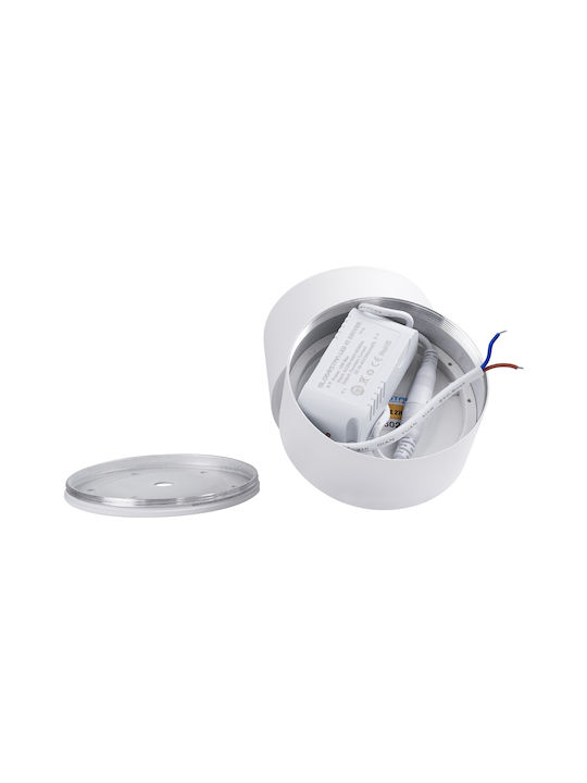 GloboStar Omega Einzel LED Warmes Weiß Spot in Weiß Farbe