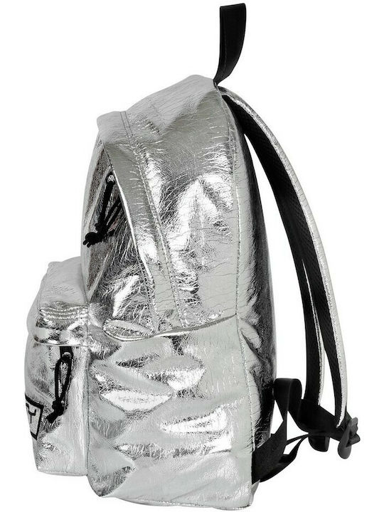 Lyc Sac Drop Chic Silver School Bag Backpack Junior High-High School in Silver color 24lt