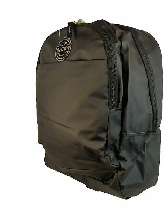 Deck 9 Black Glare School Backpack for Elementary with Water Bottle Holder Black 25L 29 x 19 x 42cm