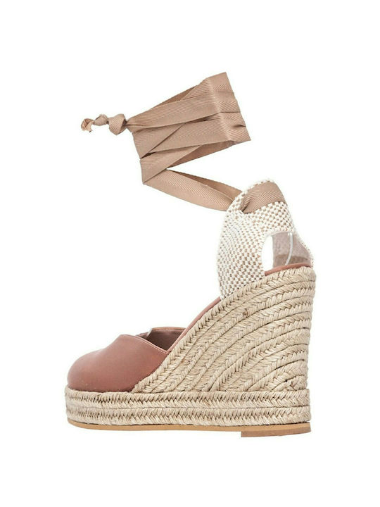 Damenplattformen im Espadrilles-Stil Nude