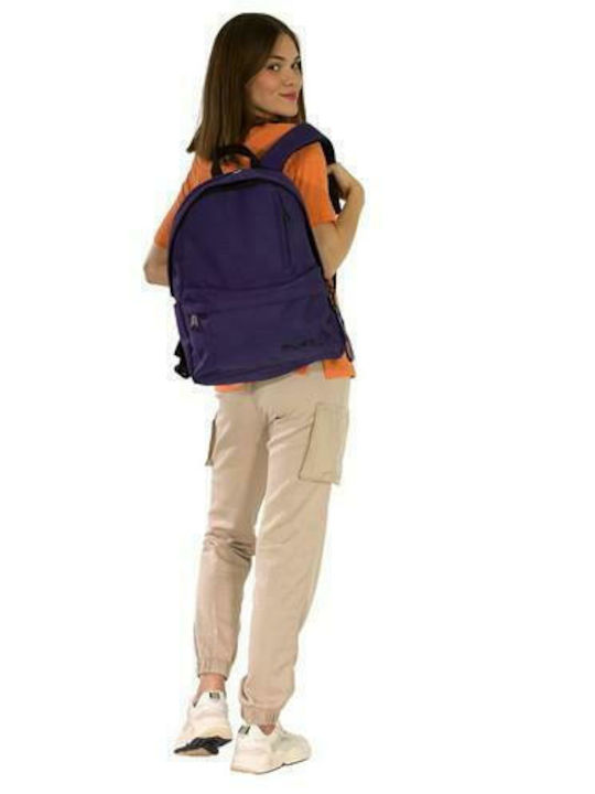 Must Team Monochrome Purple School Bag Backpack Junior High-High School Purple with Water Bottle Holder 22Liters