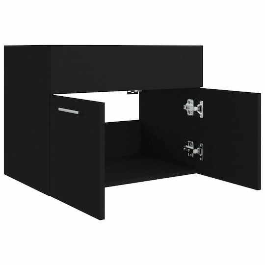 vidaXL Bathroom Cabinet without Sink L60xD38.5xH46cm Black