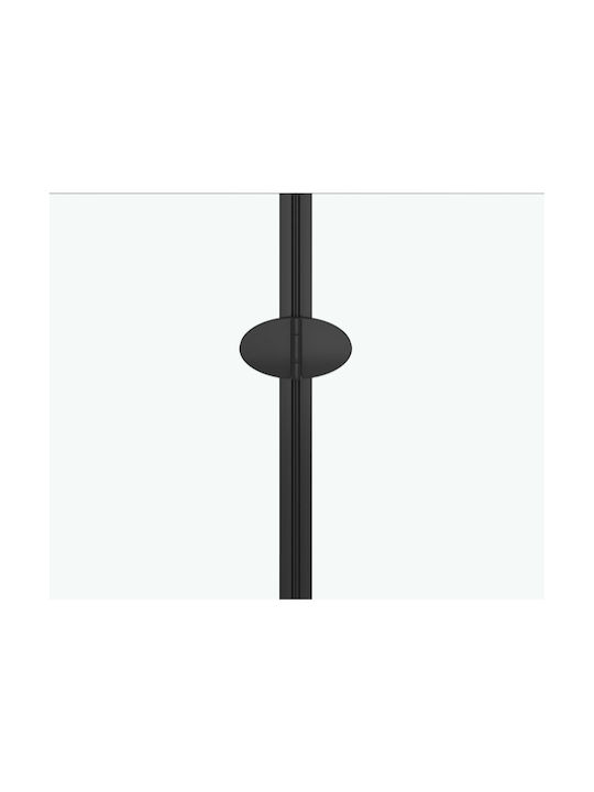 vidaXL Duschwand Badewanne mit Zusammenklappbar Tür 120x140cm Schwarz