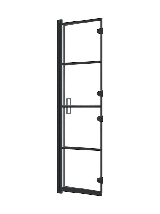 vidaXL Shower Screen Bathtub with Foldable Door 80x140cm Black