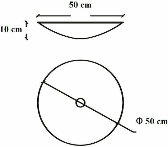 S10 Solid Surface Επικαθήμενος Νιπτήρας από Συνθετικό Υλικό 50x50cm Λευκός