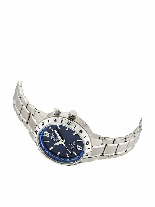 ETT Funk Γυναικείο Ρολόι 32mm Solar με Ασημί Μεταλλικό Μπρασελέ