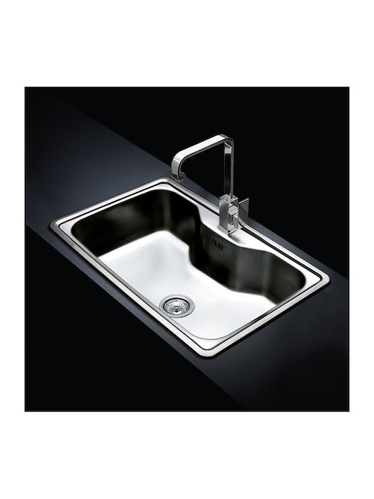 Fortinox Arena 22080 Drop-In Sink Inox Matte W80xD50cm Silver