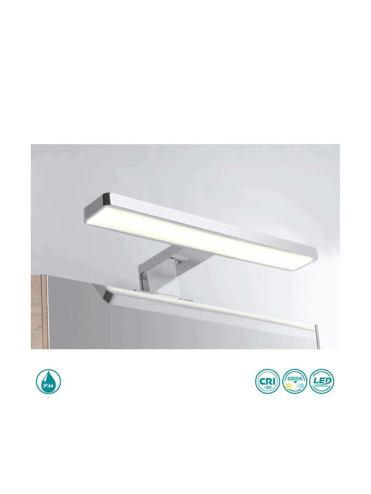 Fan Europe Cruise Modern Lamp Bathroom with Integrated LED and Natural White Light Silver 28x11x4.2cm