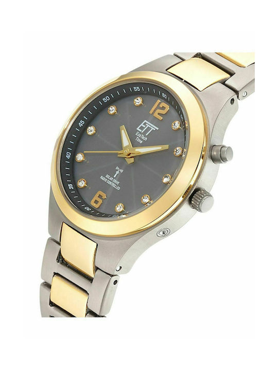 ETT Everest Uhr Solar mit Metallarmband Silver / Gold