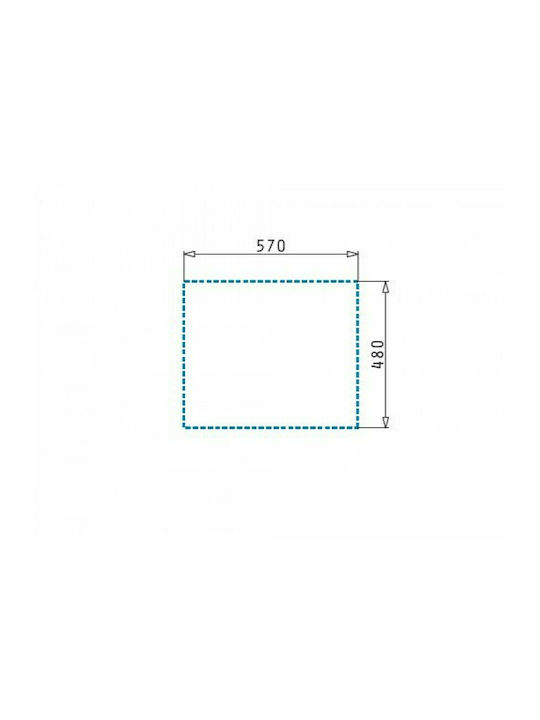 Pyramis Alazia 1B 1D 070036811 Drop-In Мивка от Синтетичен Гранит Ш59xД50см Желязно сиво