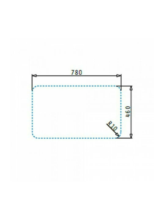 Pyramis Space Mini 1B 1D 108722501 Drop-In Spüle Inox Matt B80xT48cm Silber