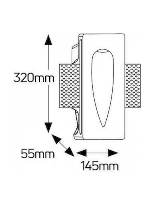 Geyer Осветително тяло За стена Бял 14.5x14.5см.