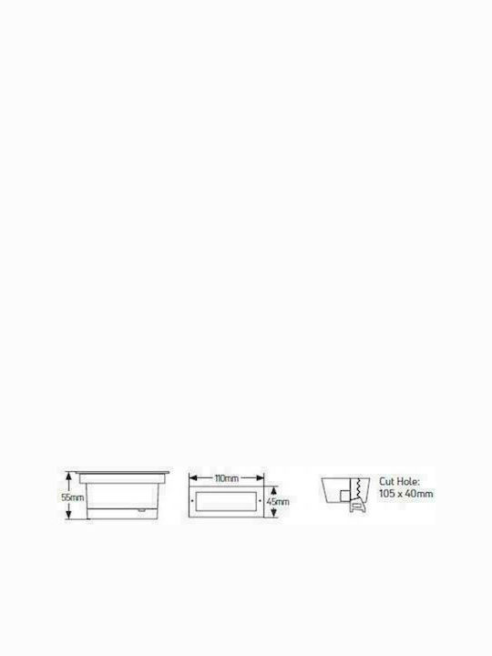 Geyer Wall-Mounted Outdoor Ceiling Light LED IP65 3W with Warm White Light 40εκ.