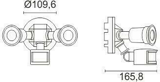 Spot Light Стенно Външно Спот Осветление E27 IP44 10.96x16.58x10.96εκ.