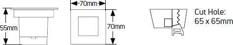 Geyer Wasserdichte Deckenleuchte LED 1W 3000K 65x65x5,5 cm
