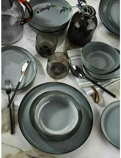 Max Home Mood Plate Shallow made of Porcelain Blue with Diameter 27cm