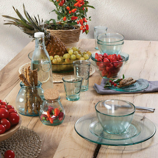 Nef-Nef Homeware Authentic Plate Shallow Glass Transparent with Diameter 28cm