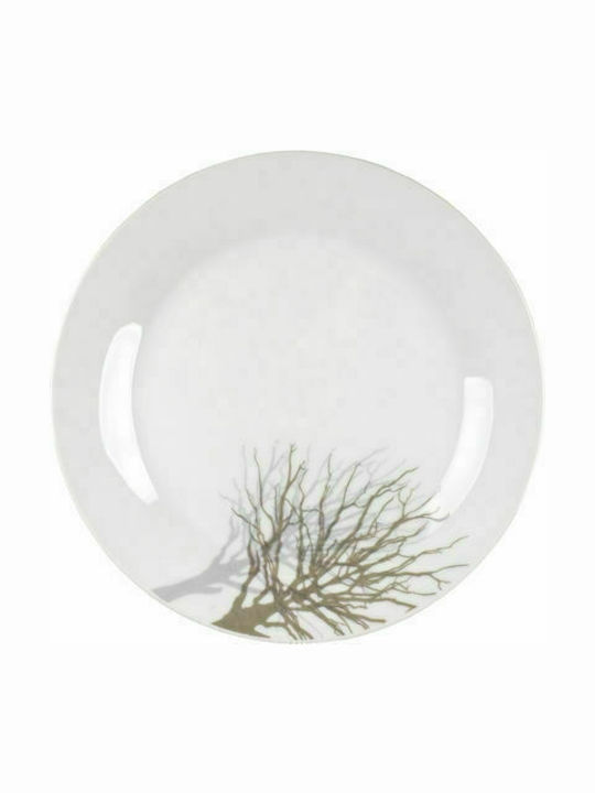 Max Home Plate Desert Porcelain White with Diameter 20cm 6pcs